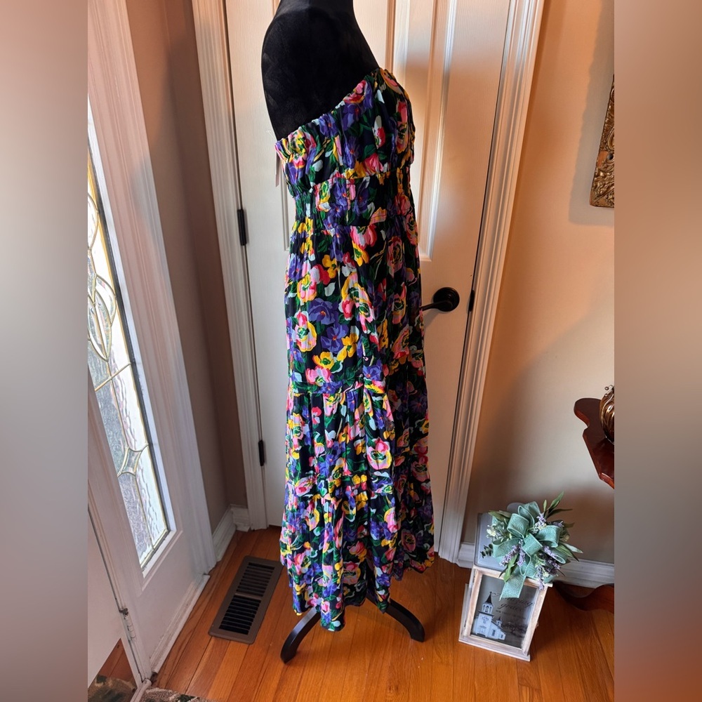 Anthropologie The Somerset Strapless Maxi Dress- Floral - Size Medium- NWT - Picture 8 of 15